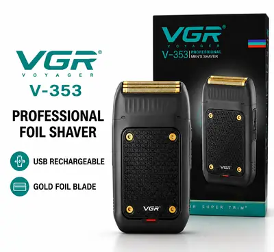 VGR V-353 Professional Men's Foil Shaver | USB Rechargeable Electric Beard Shaver | Gold Foil Trimmer thumbnail 2