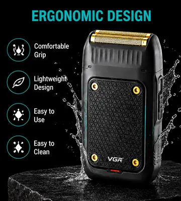 VGR V-353 Professional Men's Foil Shaver | USB Rechargeable Electric Beard Shaver | Gold Foil Trimmer thumbnail 4