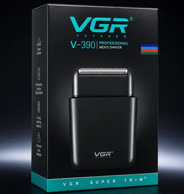 VGR V-390 Professional Men's Electric Foil Shaver | Rechargeable Portable Beard Shaver | Super Trim thumbnail 2