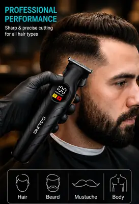 DALING Professional Hair Clipper DL-1777 Cordless Rechargeable Hair & Beard Trimmer with LED Display thumbnail 5