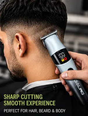DALING DL-1953 Professional Rechargeable Hair Trimmer & Beard Clipper with LED Power Display – Cord / Cordless thumbnail 6