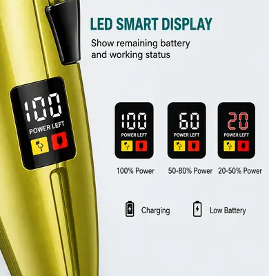 DALING DL-1772 Professional Hair Clipper | Rechargeable T-Blade Trimmer | LED Digital Display | Cordless Beard & Hair Cutting Machine thumbnail 5