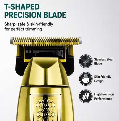 DALING DL-1772 Professional Hair Clipper | Rechargeable T-Blade Trimmer | LED Digital Display | Cordless Beard & Hair Cutting Machine thumbnail 6