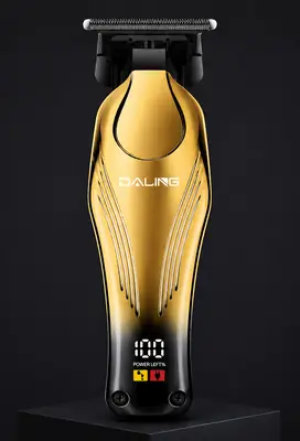 DALING DL-1920 Professional Hair Trimmer | 7000 RPM High-Speed | USB Rechargeable | LED Display | Gold thumbnail 2