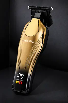 DALING DL-1920 Professional Hair Trimmer | 7000 RPM High-Speed | USB Rechargeable | LED Display | Gold thumbnail 3
