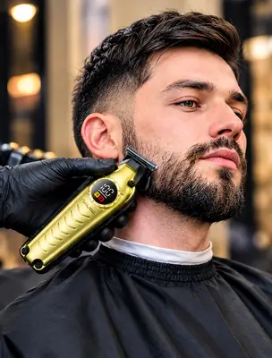 DALING DL-1903 Professional Hair Trimmer for Men | Cordless Rechargeable Beard & Hair Clipper with LED Display thumbnail 5