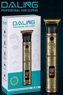 DALING DL-1637 Professional Hair Clipper – Extra Wide T-Blade, LED Display & Rechargeable Trimmer thumbnail 2