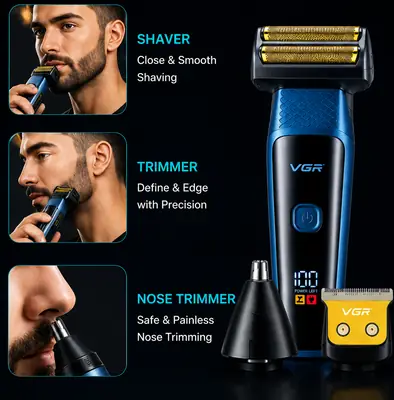 Comfortable Grip and Ergonomics Design Men's Nose & Ear Hair Trimmer 5 thumbnail 5