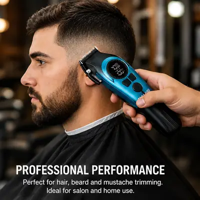 DALING DL-1957 Professional Hair Clipper for Men | Cordless Rechargeable Trimmer | LCD Display | USB Charging | 4 Speed Adjustment thumbnail 5