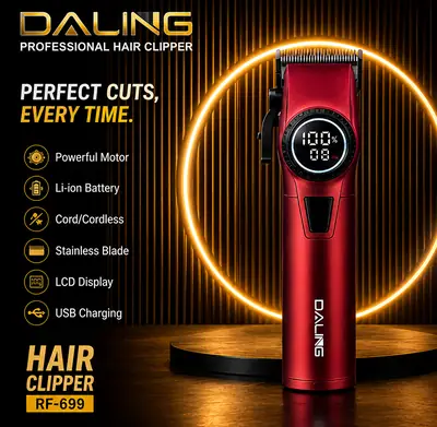 DALING RF-699 Professional Hair Clipper – Premium Rechargeable Cordless Trimmer with LCD Display thumbnail 2