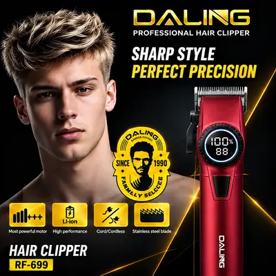 DALING RF-699 Professional Hair Clipper – Premium Rechargeable Cordless Trimmer with LCD Display thumbnail 3