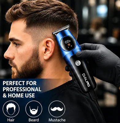 DALING DL-1698 Professional Hair Clipper – USB Rechargeable Hair & Beard Trimmer with LED Display | 1200mAh Battery thumbnail 7