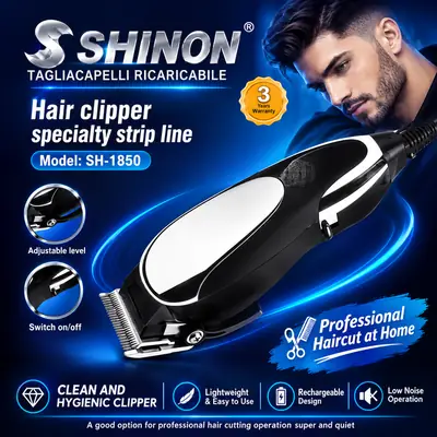 Professional SH-1850 Rechargeable Hair Clipper – Clean & Hygienic Hair Cutting Trimmer
