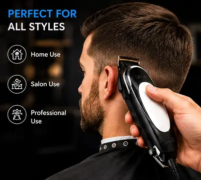 Professional SH-1850 Rechargeable Hair Clipper – Clean & Hygienic Hair Cutting Trimmer thumbnail 6
