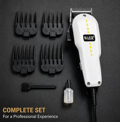 WAER Professional WA-91401 High-Power Corded Hair Clipper | Adjustable Blade Precision Hair Cutting Machine for Home & Salon Use thumbnail 3
