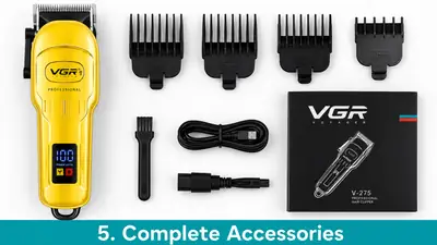 Comfortable Grip and Ergonomics Design Men's Hair Trimmer 5 thumbnail 7