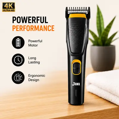 JAWA JW-822 Professional Hair Trimmer with Floating Comb, Stainless Steel Blades, Powerful Motor & Rechargeable Battery thumbnail 6