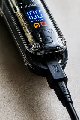 JAWA JW-814 Professional Clear Trimmer for Men – Rechargeable Hair, Beard & Mustache Trimmer with LED Digital Display, Stainless Steel Blade & USB Charging thumbnail 5