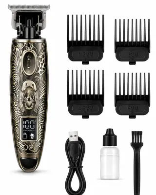 Kemei KM-3298 Professional Hair Clipper – 1200mAh Rechargeable Trimmer with LCD Display, Stainless Steel Blade & Engraved Metal Body thumbnail 6