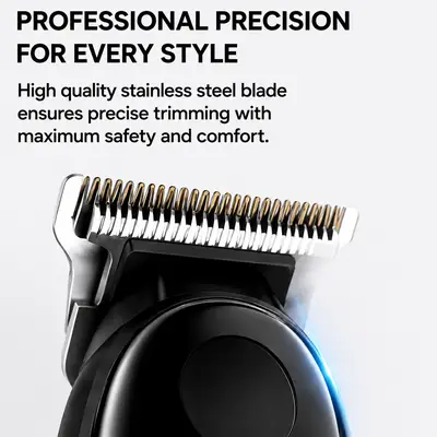 Kemei KM-1742 Professional Hair Trimmer – Rechargeable Cordless Beard & Hair Clipper with LED Power Display thumbnail 3