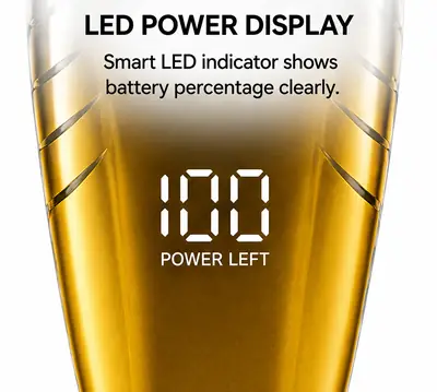 Kemei KM-1742 Professional Hair Trimmer – Rechargeable Cordless Beard & Hair Clipper with LED Power Display thumbnail 4