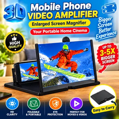 3D Mobile Phone Video Amplifier Screen Magnifier – Foldable Portable Phone Screen Enlarger