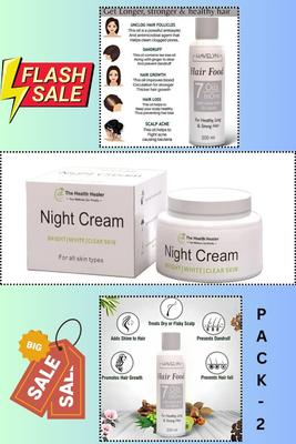 2 in 1 Night Cream & Hair Oil for Smooth Skin & Shine