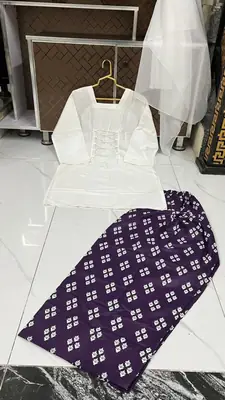 3 Pcs Women's Stitched Cotton Lawn Printed Suit with Fitingable back Straps thumbnail 2