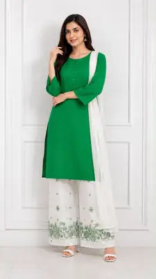 3 Pcs Women's Stitched Cotton Embroidered Suit