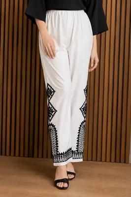 1Pc Women's Stitched Cotton Embroidered Trouser
