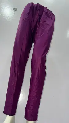 1 Pc Women's Stitched Linen Embroidered Trouser thumbnail 4
