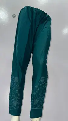 1 Pc Women's Stitched Linen Embroidered Trouser thumbnail 3