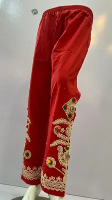 1Pc Women's Stitched Cotton Handmade Embroidered Trouser thumbnail 5