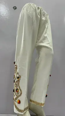 1Pc Women's Stitched Cotton Handmade Embroidered Trouser thumbnail 4