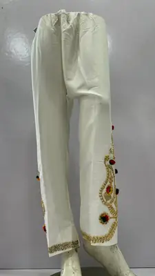 1Pc Women's Stitched Cotton Handmade Embroidered Trouser thumbnail 5