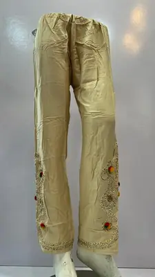 1Pc Women's Stitched Cotton Handmade Embroidered Trouser thumbnail 6