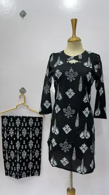 2 Pcs Women's Stitched Cotton Lawn Printed Co-Ord Set (Bangali) thumbnail 3