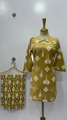 2 Pcs Women's Stitched Cotton Lawn Printed Co-Ord Set (Bangali) thumbnail 3