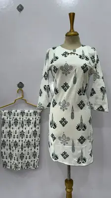 2 Pcs Women's Stitched Cotton Lawn Printed Co-Ord Set (Bangali) thumbnail 3