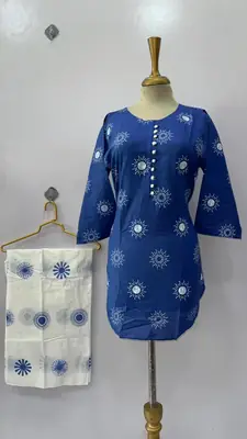 2 Pcs Women's Stitched Cotton Lawn Printed Co-Ord Set Sooraj Print thumbnail 3