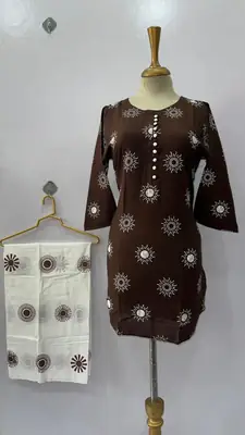 2 Pcs Women's Stitched Cotton Lawn Printed Co-Ord Set Sooraj Print thumbnail 3