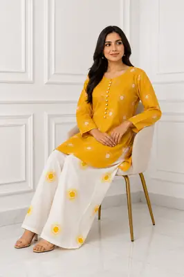 2 Pcs Women's Stitched Cotton Lawn Printed Co-Ord Set Sooraj Print thumbnail 2