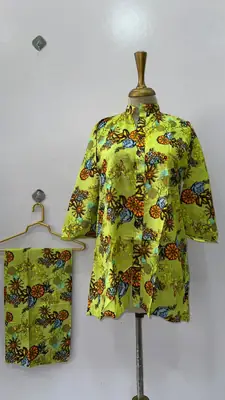 2 Pcs Women's Stitched Linen Printed Co-Ord Set thumbnail 9