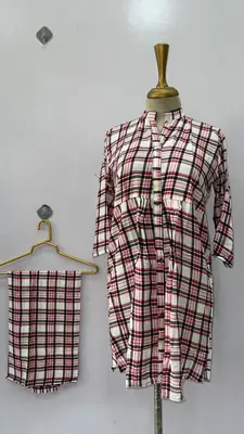 2 Pcs Women's Stitched Linen Printed Co-Ord Set thumbnail 12