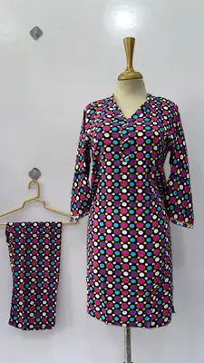 2 Pcs Women's Stitched Linen Printed Shirt And Trouser thumbnail 6