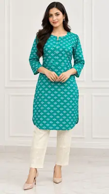 2 Pcs Women's Stitched Linen Printed Shirt And Trouser