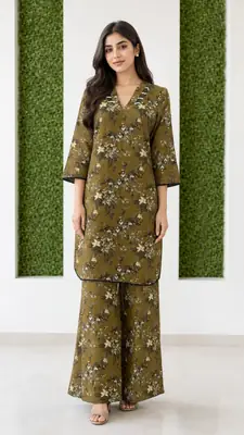 2 Pcs Women's Stitched Bin Saeed Khaddar Dress 