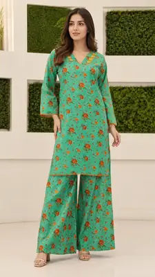 2 Pcs Women's Stitched Bin Saeed Khaddar Dress 