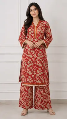 2 Pcs Women's Stitched Bin Saeed Khaddar Dress Long Length 