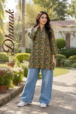 1 Pc Women's Stitched Dhanak Printed Shirt